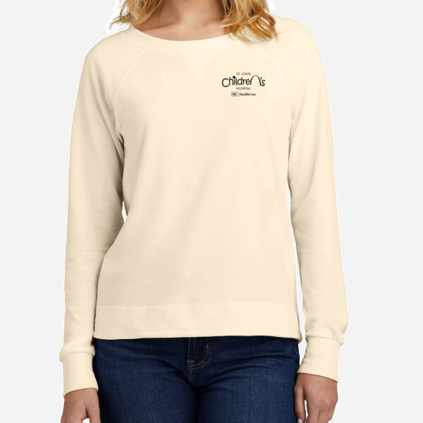 District Women's Featherweight French Terry Long Sleeve Crewneck (Direct To Film Transfer Print) Thumbnail